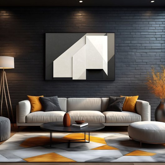 Gelaagde Minimalistische Abstracte Kunst Canvas Afdruk