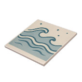 Gelaagde Ocean Waves Minimal Art Tegel Tegeltje (Zijkant)