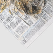 Gelaagde Onleesbare Papieren Leeuw Collage AS4 Dec Tissuepapier (Detail)