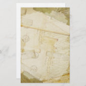 Gelaagde oude brieven briefpapier (Voorkant / Achterkant)