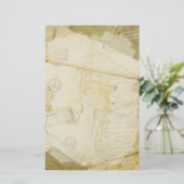 Gelaagde oude brieven briefpapier (Staand voorkant)