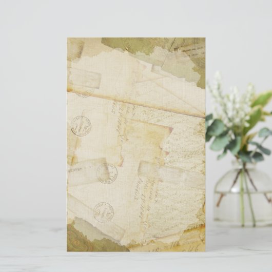 Gelaagde oude brieven briefpapier (Staand voorkant)