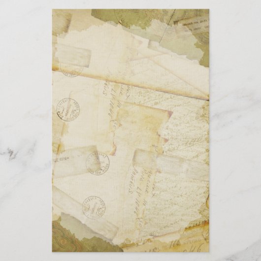 Gelaagde oude brieven briefpapier (Voorkant)