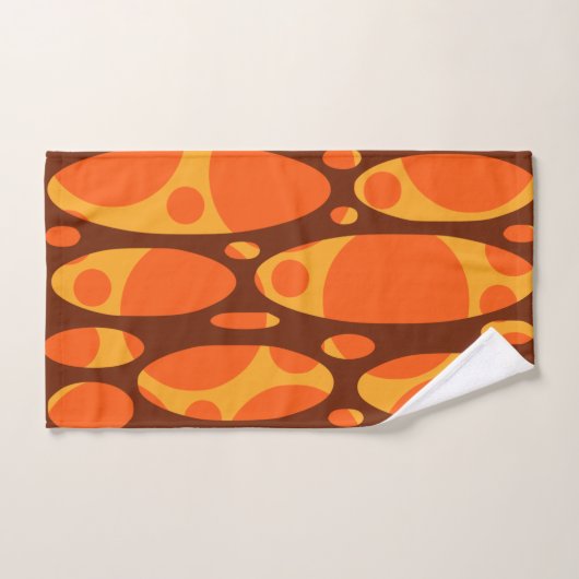 Gelaagde ovalen uit de jaren zeventig bad handdoek (Handdoek)