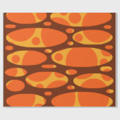 Gelaagde ovalen uit de jaren zeventig cadeaupapier (Vlak)