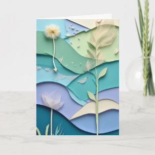 Gelaagde papieren bloem kaart