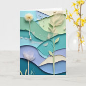 Gelaagde papieren bloem kaart (Gele Bloem)