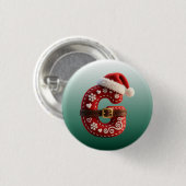 Gelaagde Pastel Gouden Rand Letter G Ronde Button 3,2 Cm (Voorkant /achterkant)