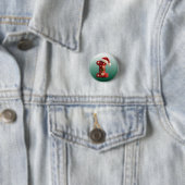 Gelaagde Pastel Gouden Trim Letter I Ronde Button 3,2 Cm (In situ)