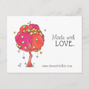 Gelaagde patchwork gemaakt met Love Adverteren Kaa Briefkaart