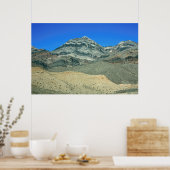 Gelaagde pieken van de Mojave-woestijn Poster (Keuken)
