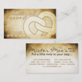 gelaagde pretzel-winkel klantenkaartje (Voorkant / Achterkant)