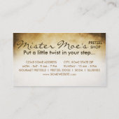 gelaagde pretzel-winkel klantenkaartje (Achterkant)