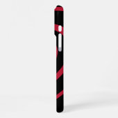 Gelaagde Red & Black Heart esthetiek iPhone Hoesje (Linkerkant)