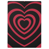 Gelaagde Red & Black Heart esthetiek Klembord (Achterkant)