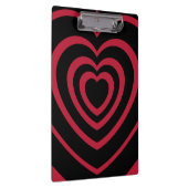 Gelaagde Red & Black Heart esthetiek Klembord (Rechts)