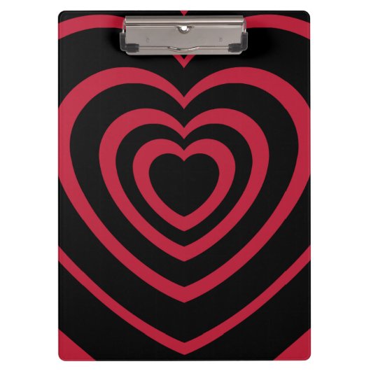 Gelaagde Red & Black Heart esthetiek Klembord (Voorkant)
