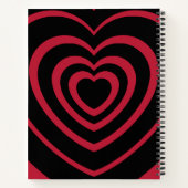 Gelaagde Red & Black Heart esthetiek Notitieboek (Achterkant)