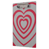Gelaagde Red & Grey Heart Esthetisch Klembord (Links)