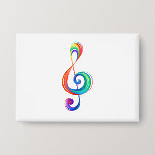 Gelaagde regenboog discantsleutel button