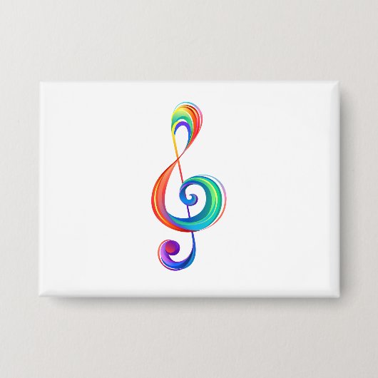 Gelaagde regenboog discantsleutel button (Voorkant)