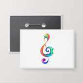 Gelaagde regenboog discantsleutel button (Voorkant / Achterkant)