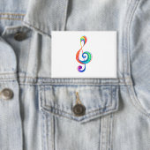 Gelaagde regenboog discantsleutel button (Insitu)