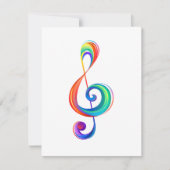 Gelaagde regenboog discantsleutel feestdagenkaart (Voorkant)