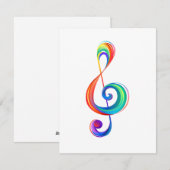 Gelaagde regenboog discantsleutel feestdagenkaart (Voorkant / Achterkant)