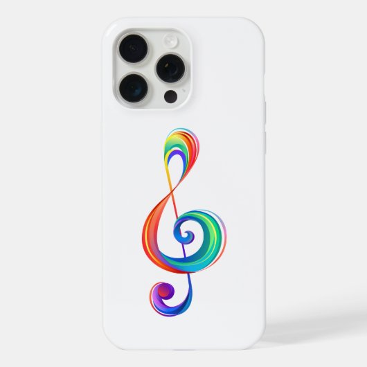 Gelaagde regenboog discantsleutel iPhone hoesje (Achterkant)