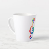 Gelaagde regenboog discantsleutel latte mok (Linkerhoek)