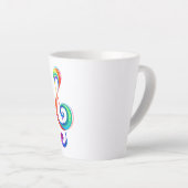 Gelaagde regenboog discantsleutel latte mok (Rechterhoek)