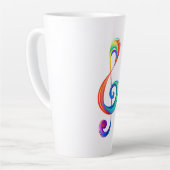 Gelaagde regenboog discantsleutel latte mok (Linkerhoek)