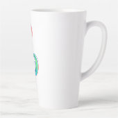 Gelaagde regenboog discantsleutel latte mok (Rechts)