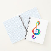 Gelaagde regenboog discantsleutel notitieboek (Binnen)