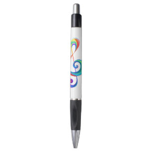 Gelaagde regenboog discantsleutel pen