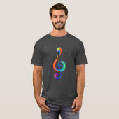 Gelaagde regenboog discantsleutel t-shirt (Voorkant volledig)