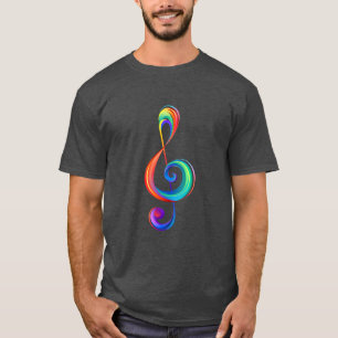 Gelaagde regenboog discantsleutel t-shirt
