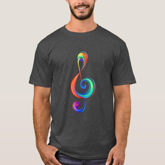 Gelaagde regenboog discantsleutel t-shirt (Voorkant)