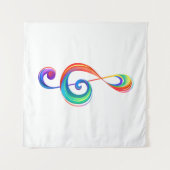 Gelaagde regenboog discantsleutel wandkleed (Voorkant (horizontaal))