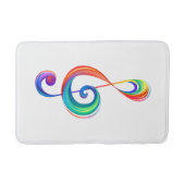 Gelaagde regenboog treble sleutel badmat (Voorkant)