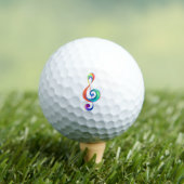 Gelaagde regenboog treble sleutel golfballen (Insitu Shirt)