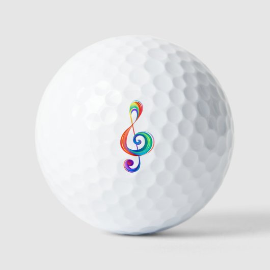Gelaagde regenboog treble sleutel golfballen (Voorkant)
