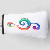 Gelaagde regenboog treble sleutel golfheadcover (Voorkant)