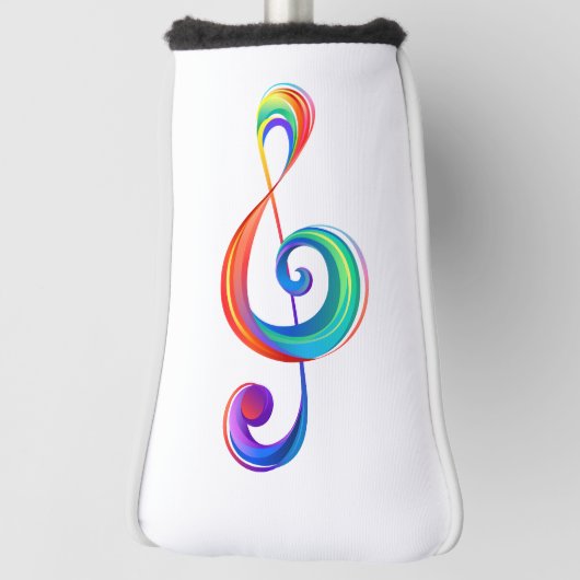 Gelaagde regenboog treble sleutel golfheadcover (Draai 90)