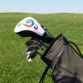 Gelaagde regenboog treble sleutel golfheadcover (Insitu)
