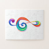 Gelaagde regenboog treble sleutel legpuzzel (Horizontaal)