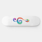 Gelaagde regenboog treble sleutel persoonlijk skateboard (Horizontaal)