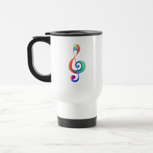 Gelaagde regenboog treble sleutel reisbeker (Links)