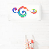 Gelaagde regenboog treble sleutel spandoek (Insitu)